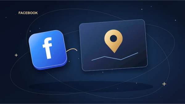 Facebook tile beside a local map pin and practical content cards
