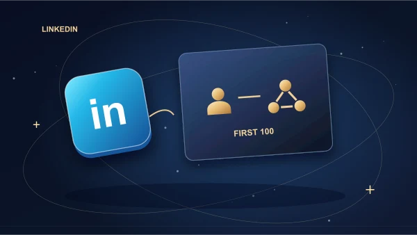 LinkedIn company tile connected to a small growing professional network