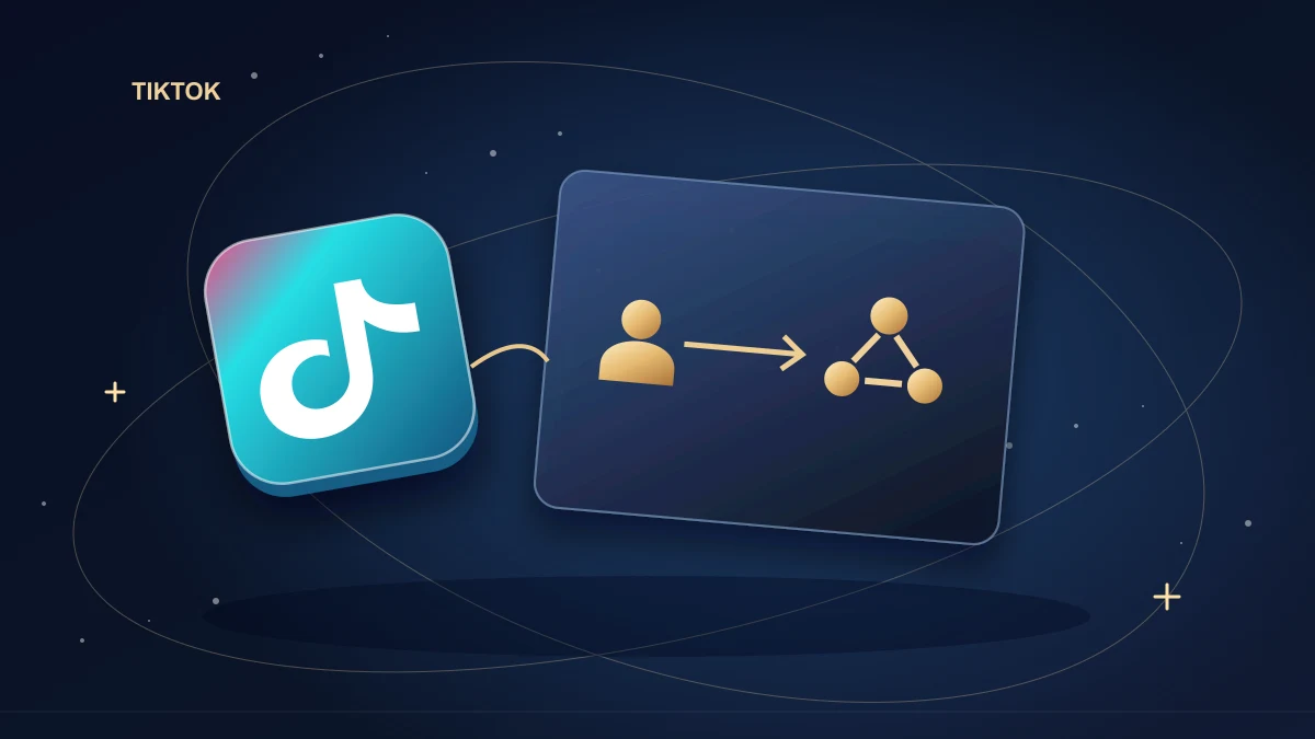 Single TikTok tile opening toward an unfamiliar audience network