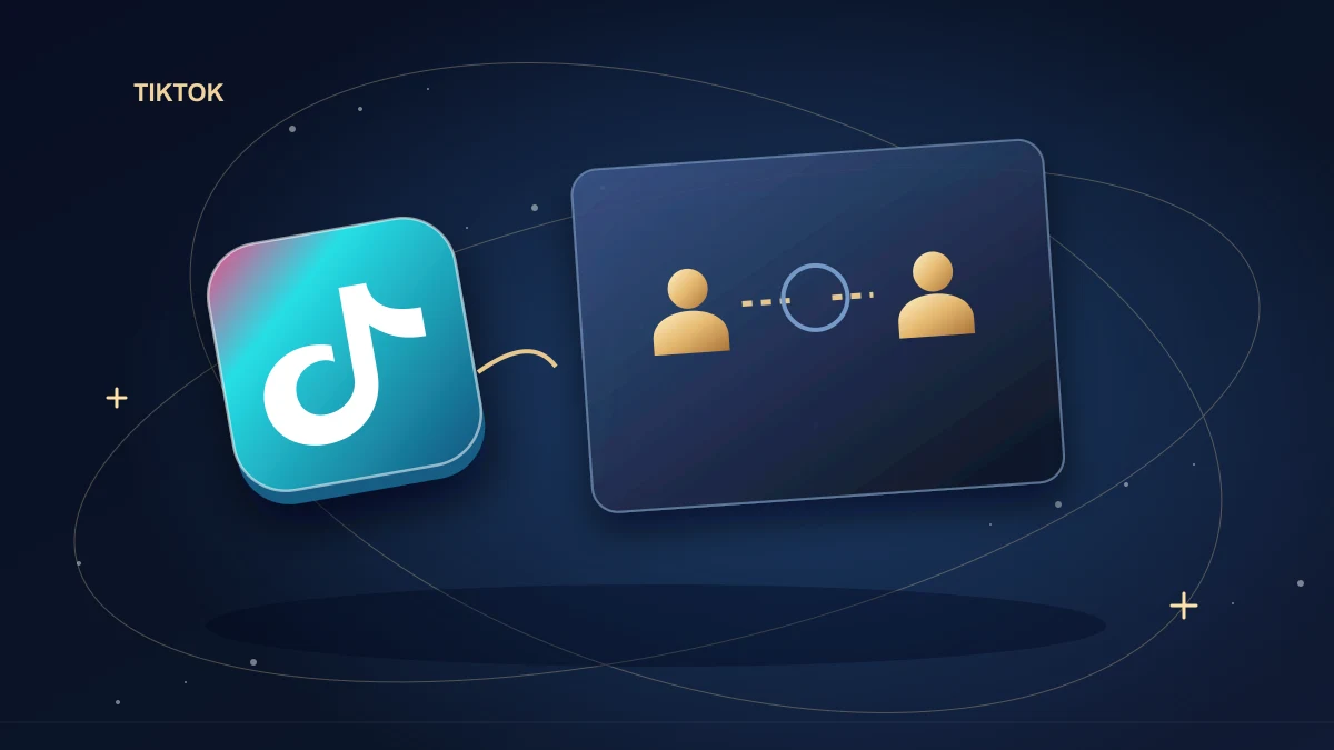 TikTok profile with separate visitor and follower paths