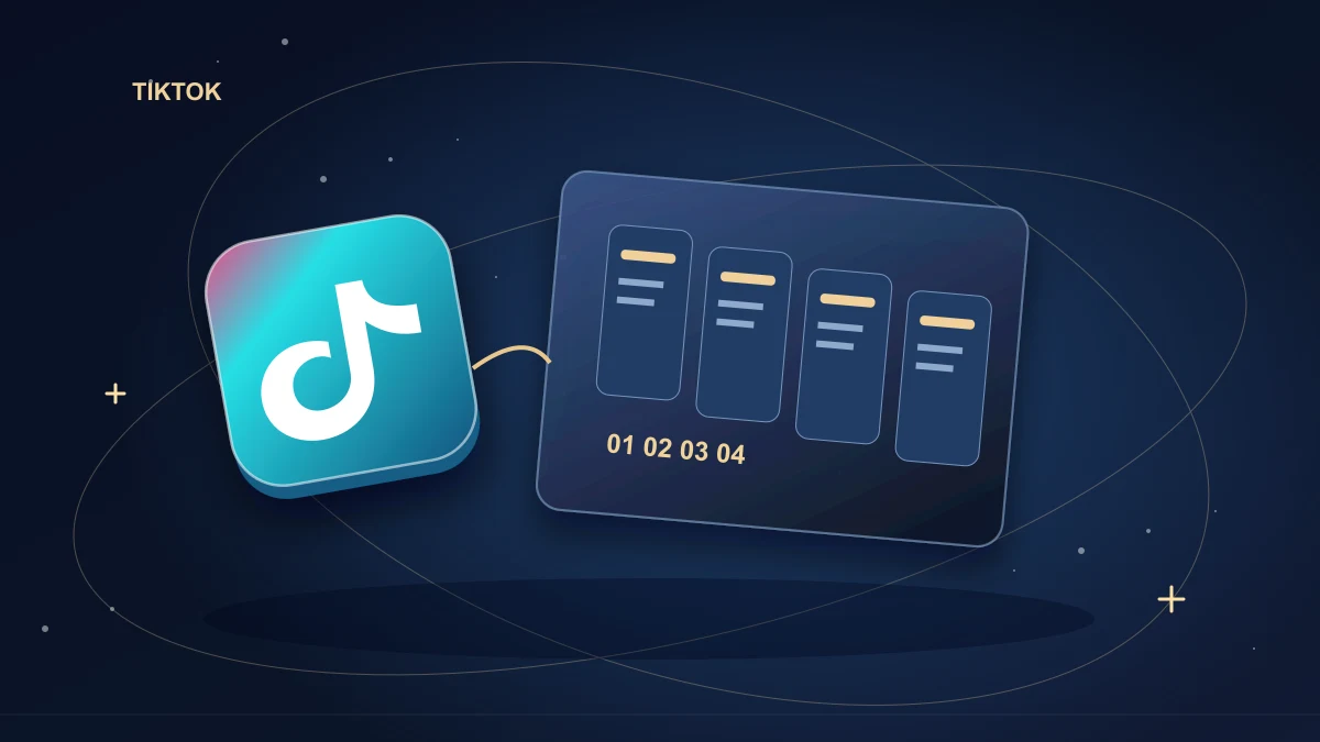 TikTok tile connected to distinct dimensional episode cards