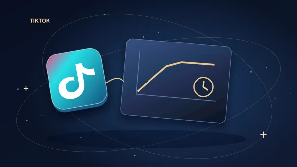 TikTok trajectory rising then flattening beside an observation clock
